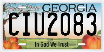 GA license plate CIU2083