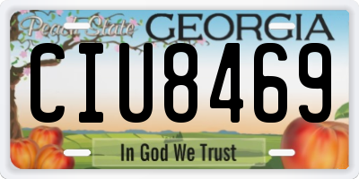 GA license plate CIU8469