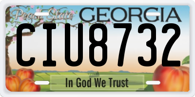 GA license plate CIU8732