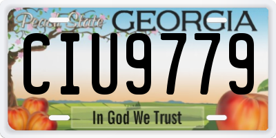 GA license plate CIU9779