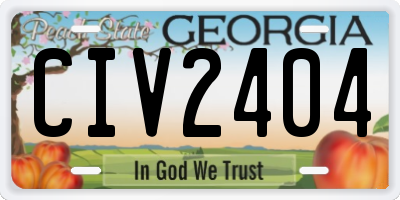 GA license plate CIV2404