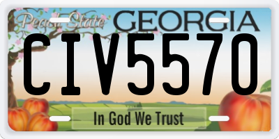 GA license plate CIV5570
