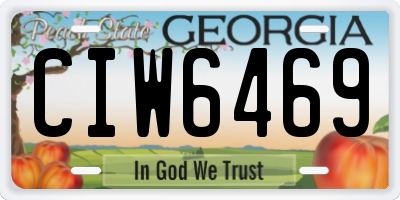 GA license plate CIW6469