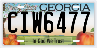 GA license plate CIW6477