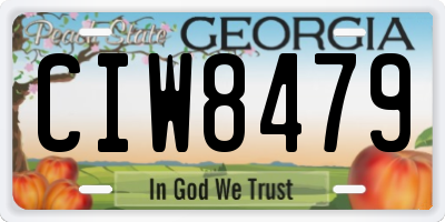 GA license plate CIW8479