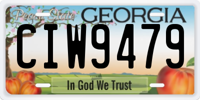 GA license plate CIW9479