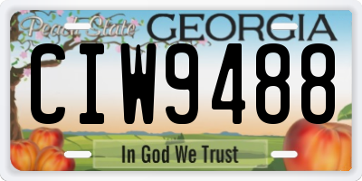 GA license plate CIW9488