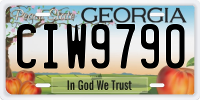 GA license plate CIW9790