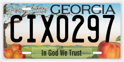 GA license plate CIX0297