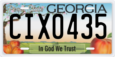 GA license plate CIX0435