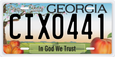GA license plate CIX0441