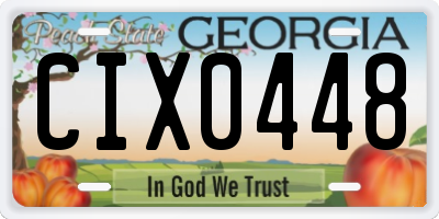 GA license plate CIX0448