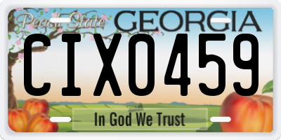 GA license plate CIX0459