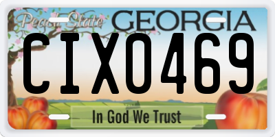 GA license plate CIX0469