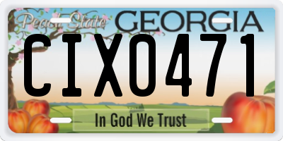 GA license plate CIX0471