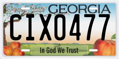 GA license plate CIX0477