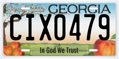 GA license plate CIX0479