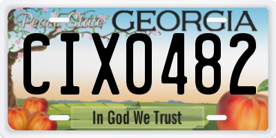 GA license plate CIX0482