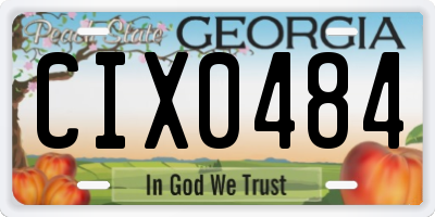 GA license plate CIX0484
