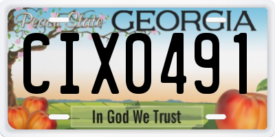 GA license plate CIX0491