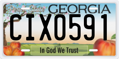 GA license plate CIX0591