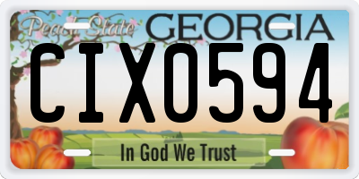GA license plate CIX0594