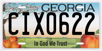 GA license plate CIX0622