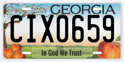 GA license plate CIX0659