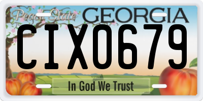 GA license plate CIX0679