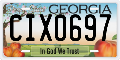 GA license plate CIX0697
