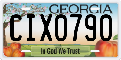 GA license plate CIX0790