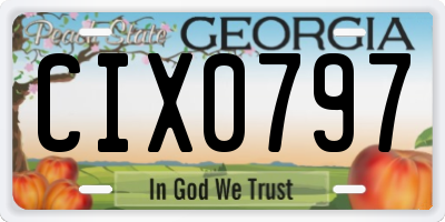 GA license plate CIX0797