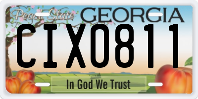 GA license plate CIX0811