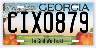 GA license plate CIX0879