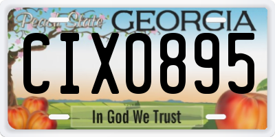 GA license plate CIX0895