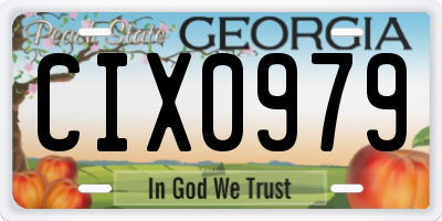 GA license plate CIX0979