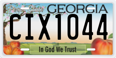 GA license plate CIX1044