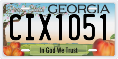 GA license plate CIX1051
