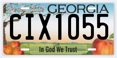 GA license plate CIX1055