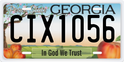 GA license plate CIX1056