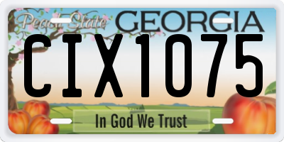 GA license plate CIX1075