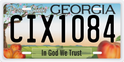 GA license plate CIX1084
