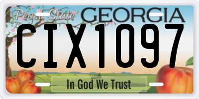 GA license plate CIX1097