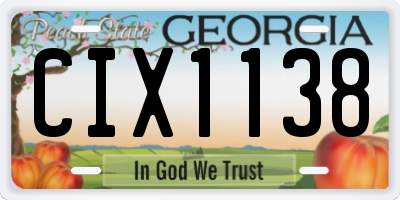 GA license plate CIX1138