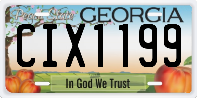 GA license plate CIX1199