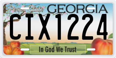GA license plate CIX1224