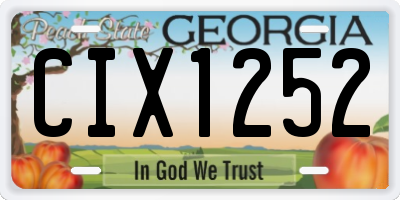 GA license plate CIX1252