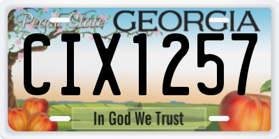 GA license plate CIX1257