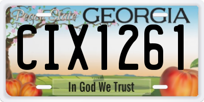 GA license plate CIX1261