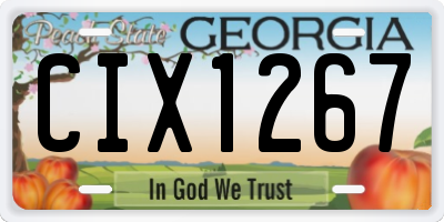 GA license plate CIX1267